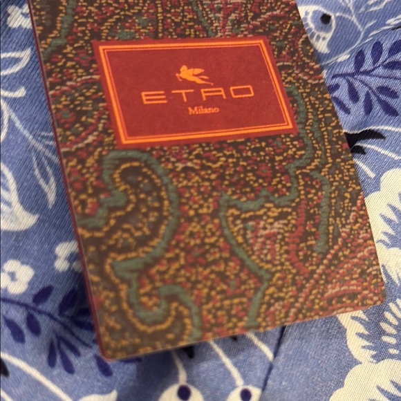 NWT [Etro] Milano Floral & Paisley Print Zip-Up Woven Shirt Dress Girls Size 6 - Picture 12 of 15